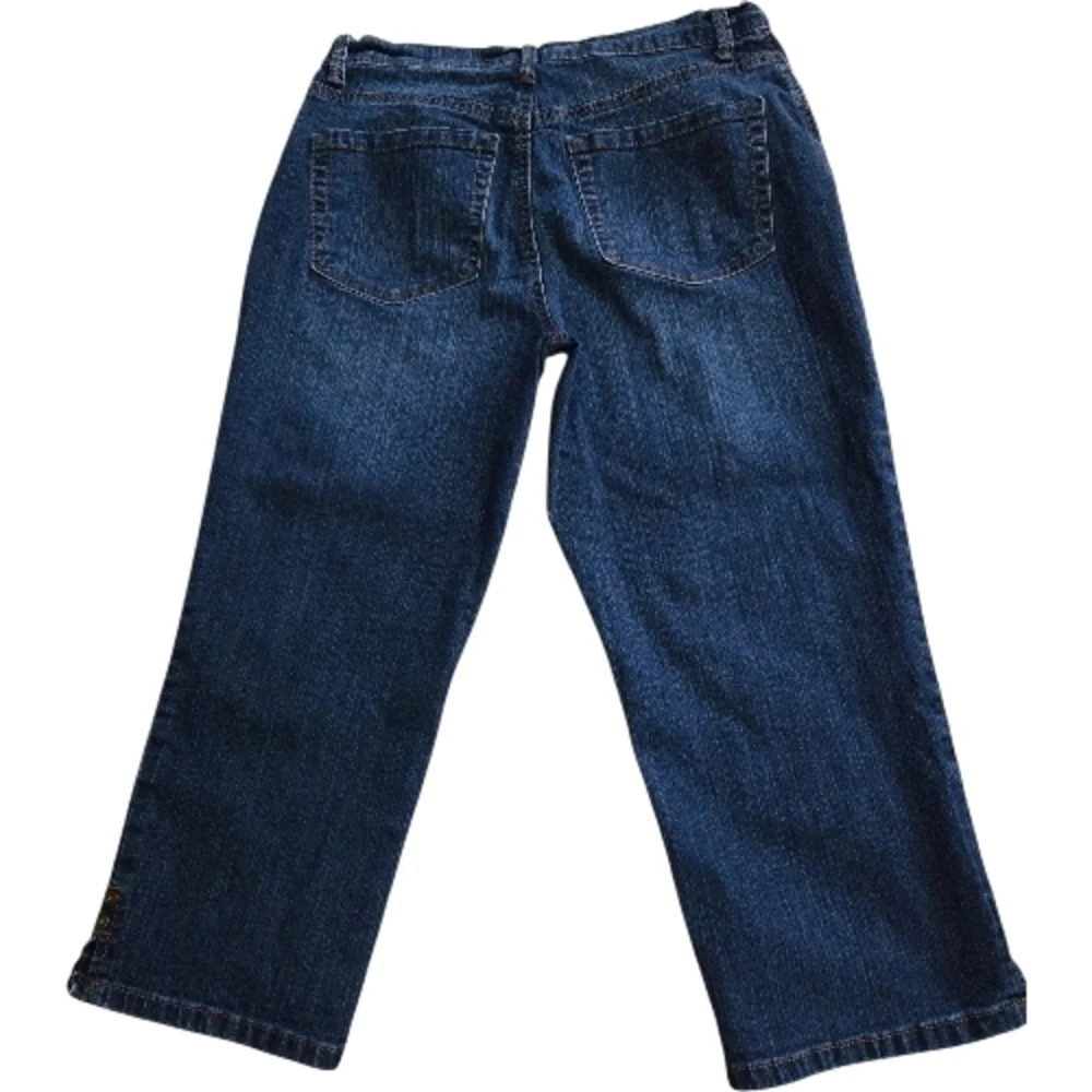 Gloria Vanderbilt Dark Blue Cropped Jeans SZ 6